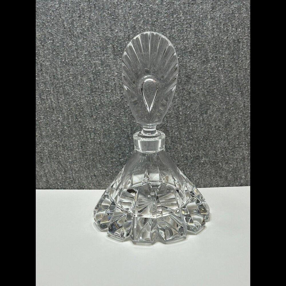 Vintage Mikasa Slovenia Perfume Bottle 5” Cut Glass Crystal Bottle With Stopper - Picture 1 of 9